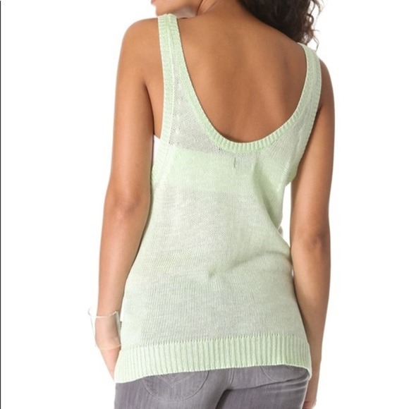 Cheap Monday Light Green Knit Sleeveless Tank Blouse Tunic Size Medium - Picture 2 of 8